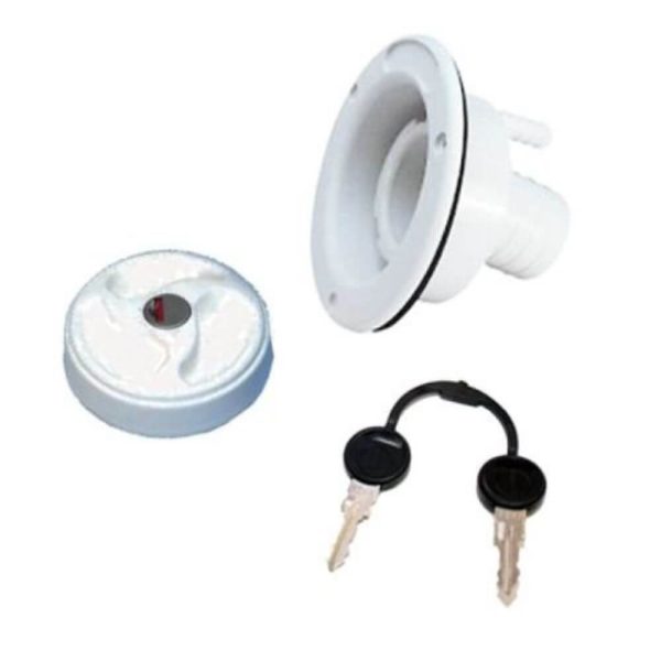 40mm Water Inlet w Locking Zadi Cap (White)