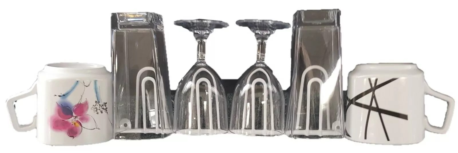 6 Glass & Cup Rack Wall screw mount