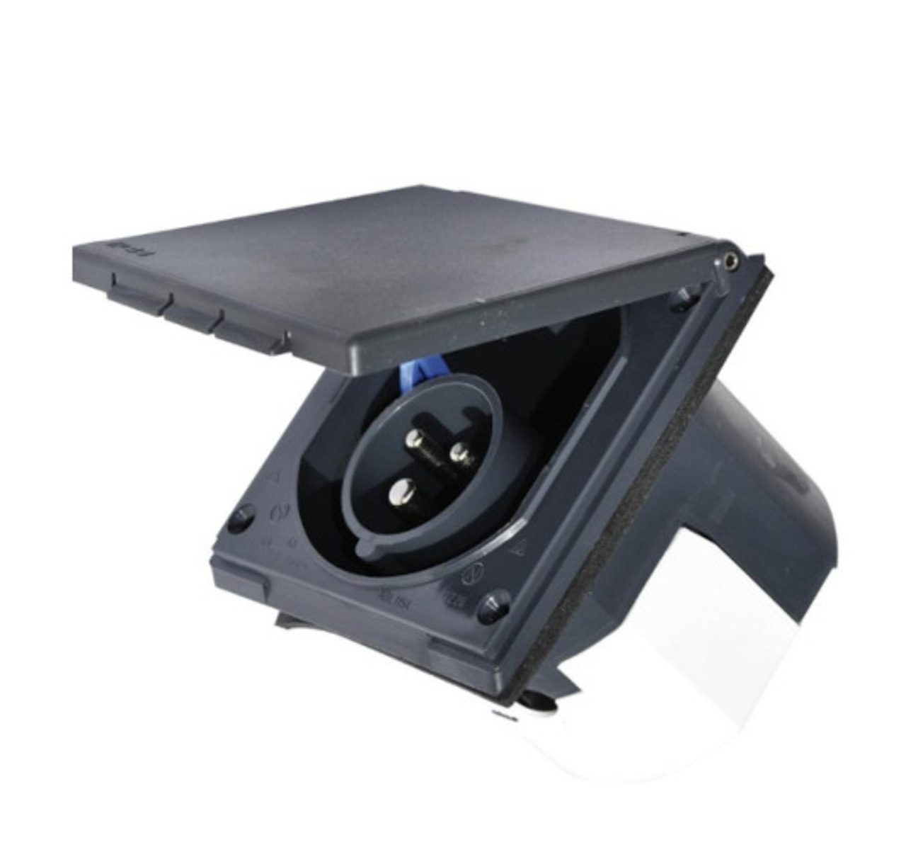 Flush Inlet Box Black IP44