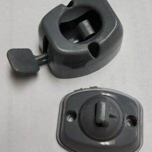 Large cam door retainer grey