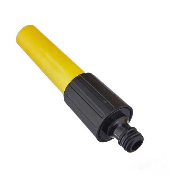 Plastic snap-in hose nozzle