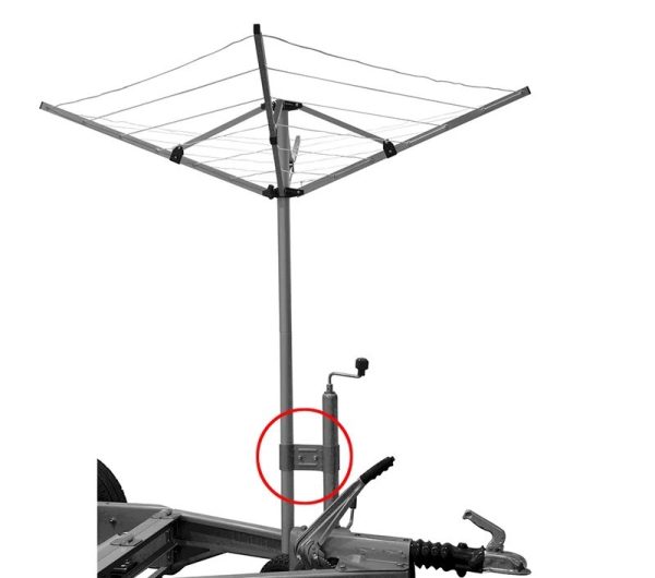 Rotary Clothes Airer Jockey Wheel Clamp