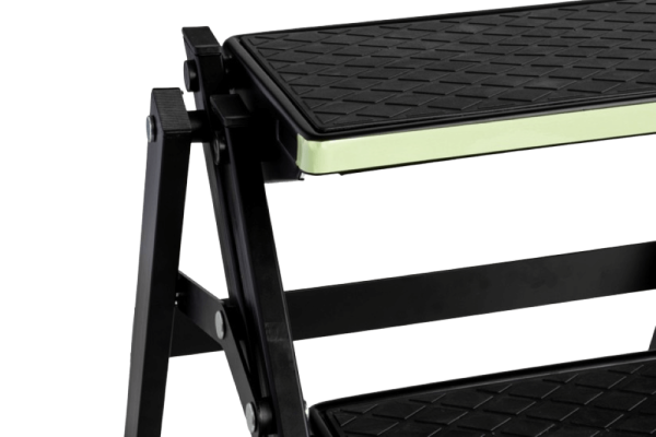 Foldable Aluminium Dual Step Black