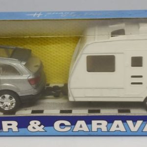 Grey SUV with Caravan